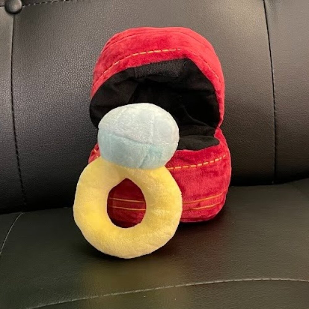 Giant Plush Ring Box with Ring! Proposal fun and More!